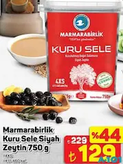 MARMARABİRLİK KURU SELE SİYAH ZEYTİN 750 G MARMARABİRLİK KURU SELE SİYAH ZEYTİN 750 G